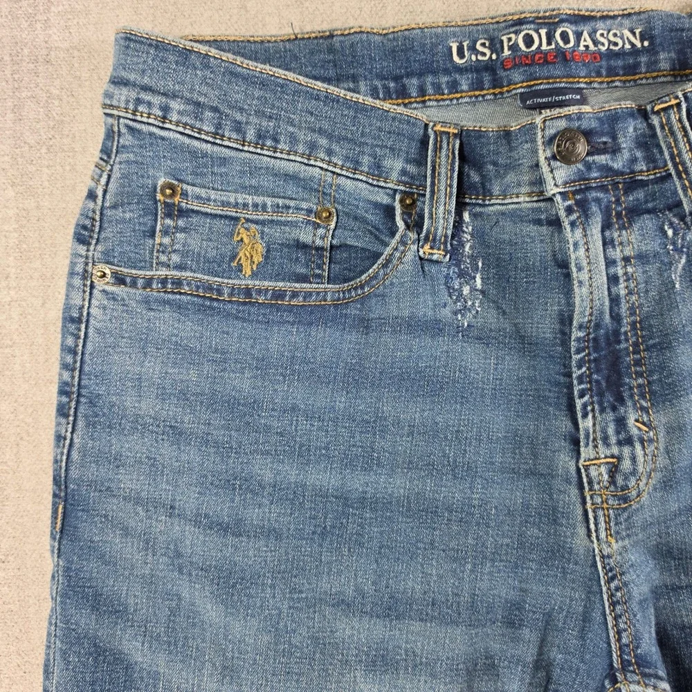 U.S. Polo Assn. Jeans Mens 34x32 Blue Straight Leg Stretch Denim Pants